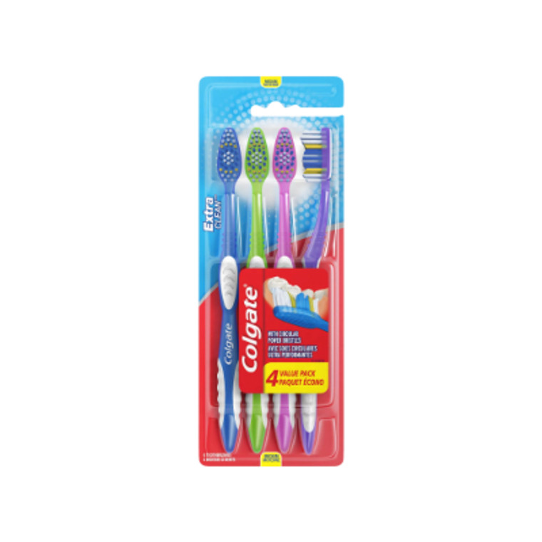 Colgate Extra Clean Tooth Brushes 4 Pack