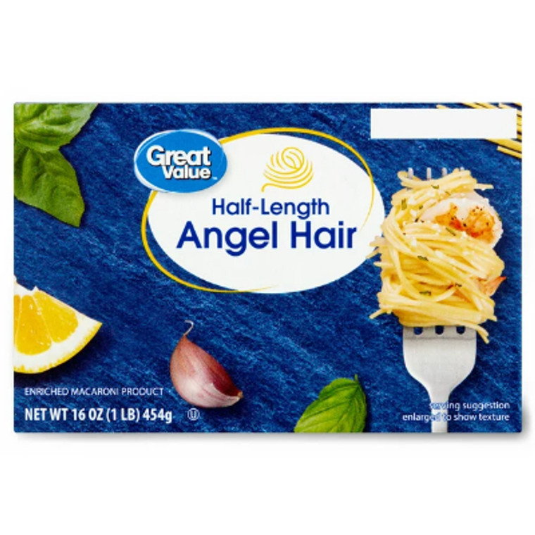 Great Value Angel Hair Pasta 1 lb.