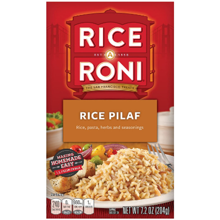 Rice-A-Roni Rice & Pasta Mix, Rice Pilaf, 7.2 oz.