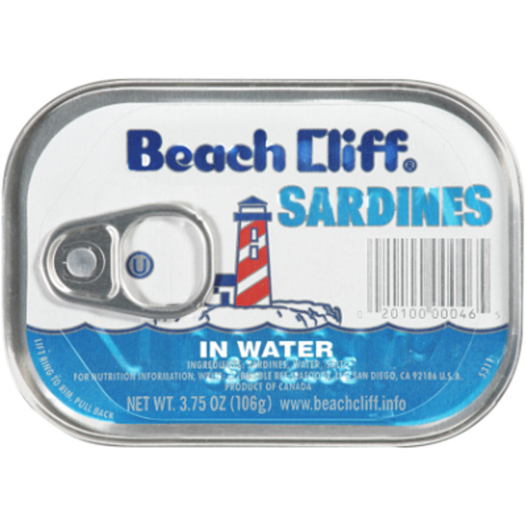 Beach Cliff Sardines in Water 3.75oz