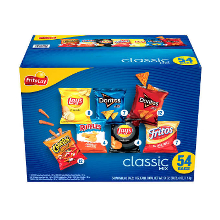 Frito-Lay Classic Mix, Variety Pack, 1 oz, 54 ct