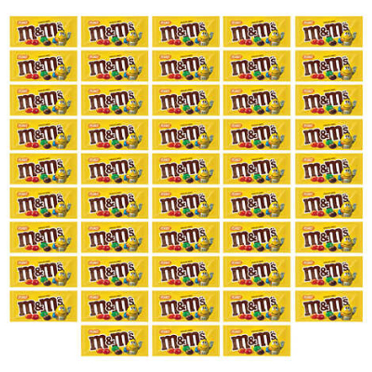 M&M'S Full Size Chocolate Candy, Peanut, 1.74 oz, 48 ct