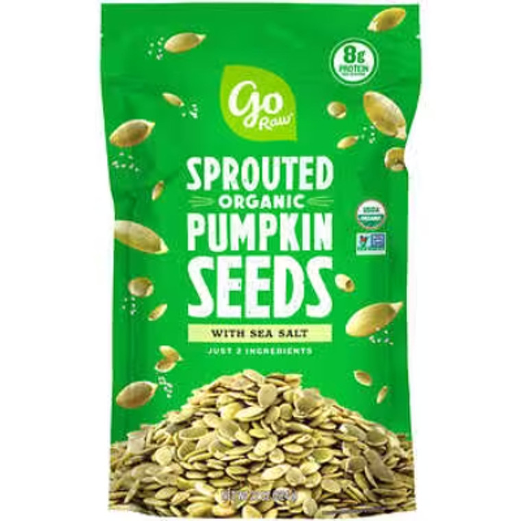Go Raw Sprouted Organic Pumpkin Seeds with Sea Salt, 22 oz