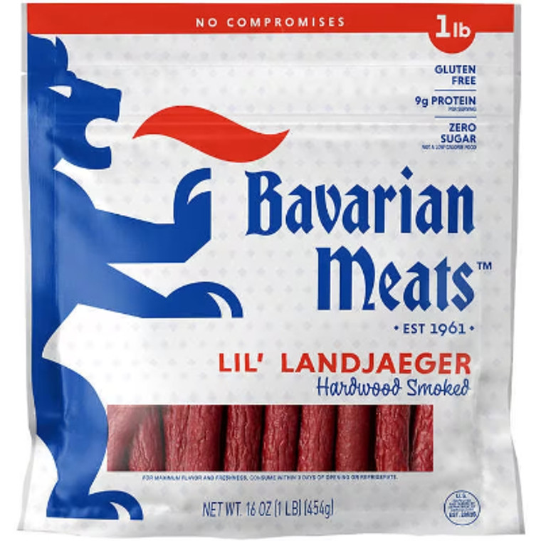 Bavarian Meats Lil' Landjaeger, Hardwood Smoked, 16 oz