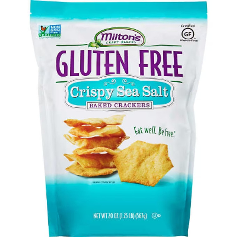 Milton's Gluten Free Crispy Sea Salt Crackers, 20 oz