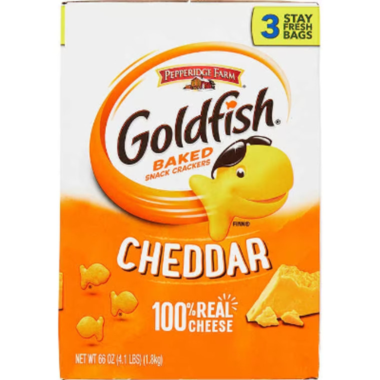 Goldfish Baked Snack Crackers, Cheddar, 66 oz