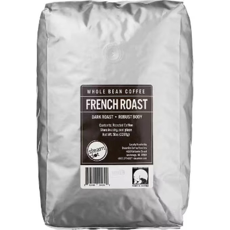 SteamDot French Roast Whole Bean Coffee, Dark Roast, 5 lbs