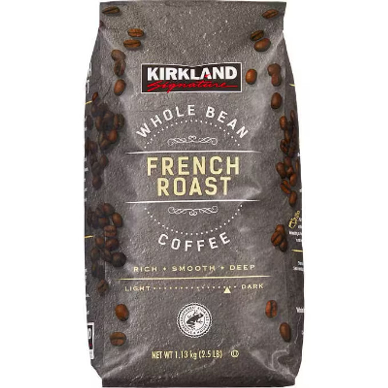 Kirkland Signature Whole Bean Coffee, French Roast, 2.5 lbs