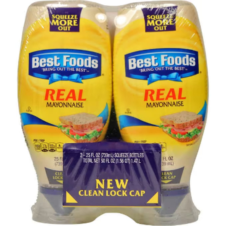Best Foods Real Mayonnaise, 25 fl oz, 2 ct