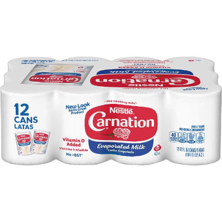 Carnation Evaporated Milk, 12 fl oz, 12 ct