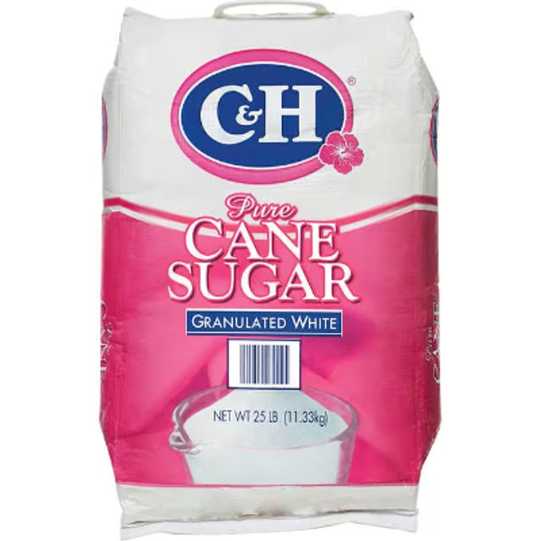 C&H Granulated Pure Cane Sugar, 25 lbs