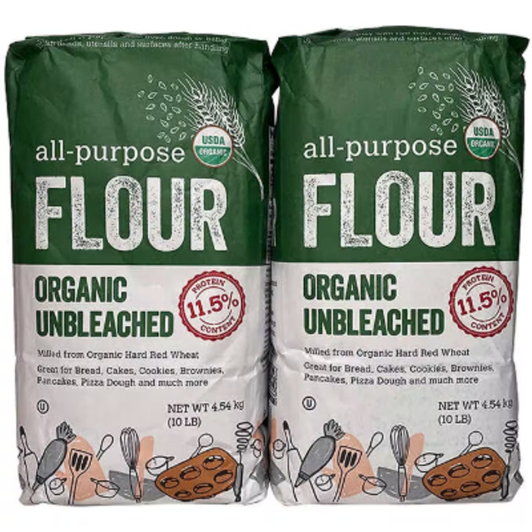 All Purpose Flour, Unbleached, 10 lbs, 2 ct