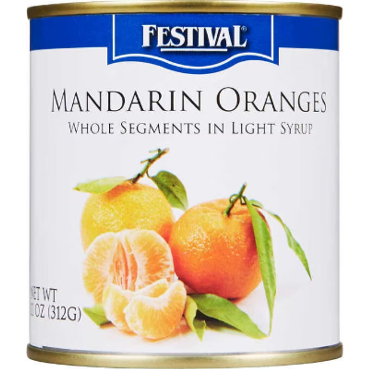 Festival Mandarin Oranges with Light Syrup, 11 oz, 12 ct