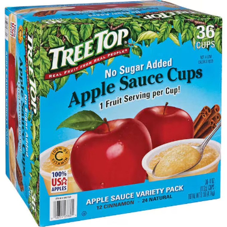 Tree Top Apple Sauce, Variety Pack, 4 oz, 36 ct