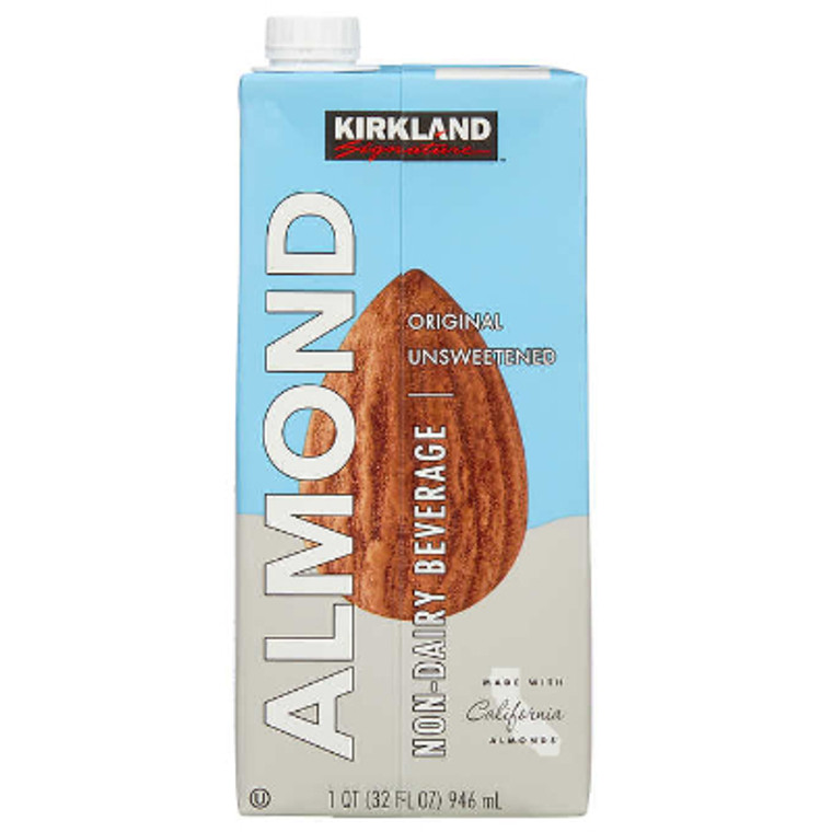 Kirkland Signature Almond Non-Dairy Beverage, Unsweetened, 32 fl oz, 12 ct