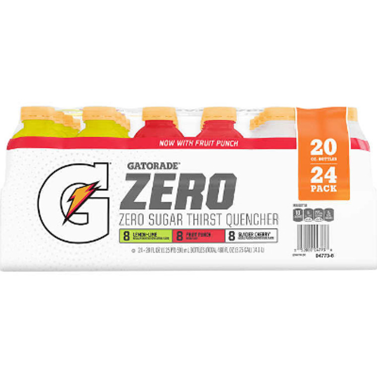 Gatorade Zero Thirst Quencher, Variety Pack, 20 fl oz, 24 ct