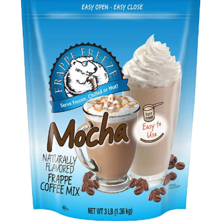 Caffe D'Amore Frappe Freeze Coffee Mix, Mocha, 3 lbs