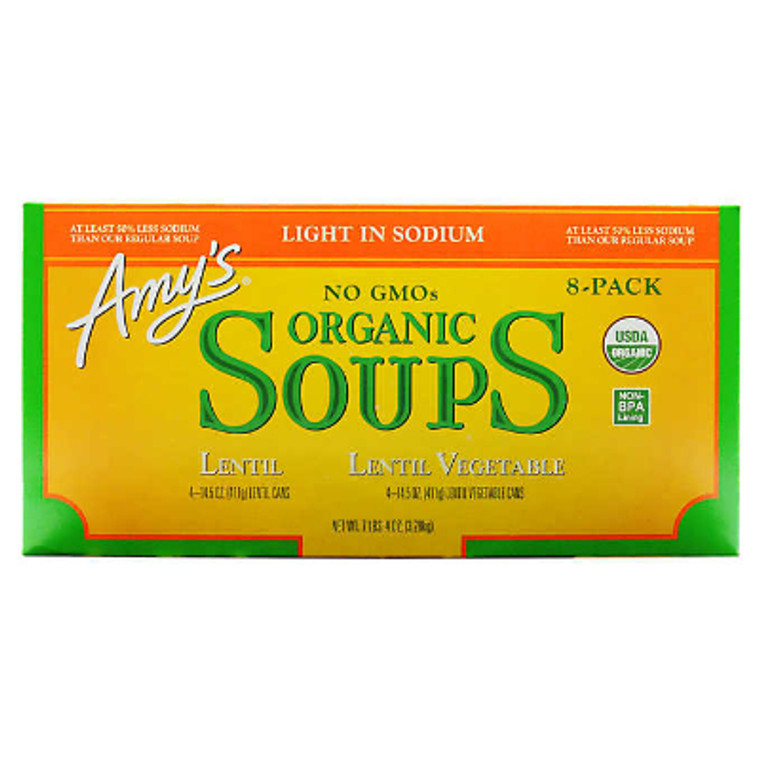 Amy's Organic Soups, Variety Pack, 14.5 oz, 8-count