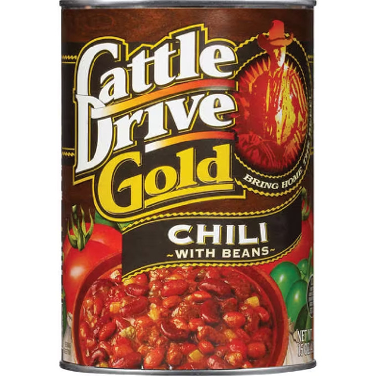 Cattle Drive Beef Chili with Beans, 15 oz, 8 ct