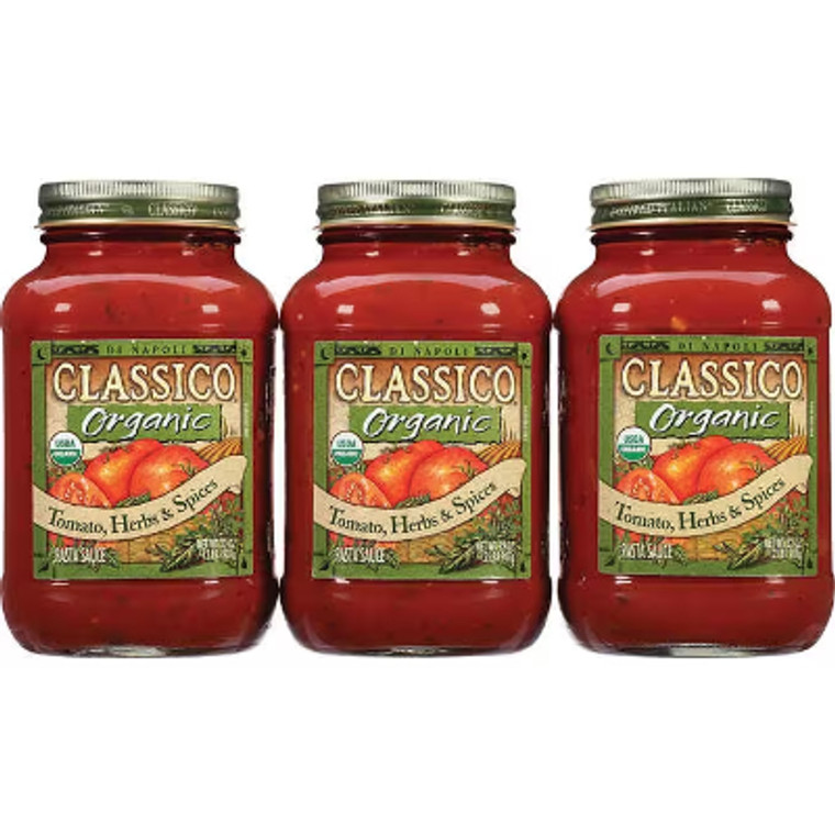 Classico Organic Tomato, Herbs & Spice Pasta Sauce, 32 oz, 3 ct