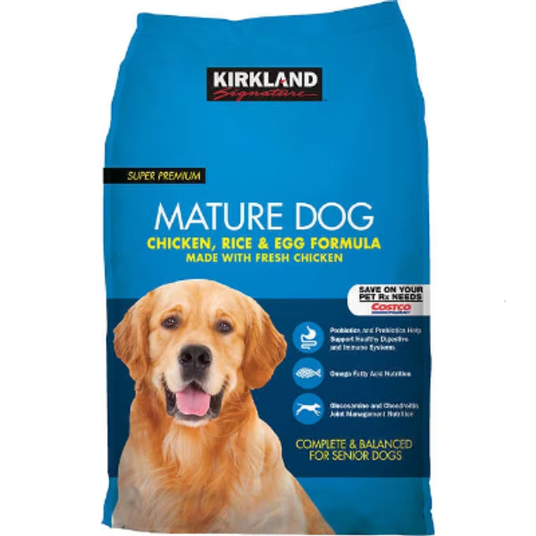 Kirkland Signature Mature Formula Chicken, Rice and Egg Dog Food 40 lbs