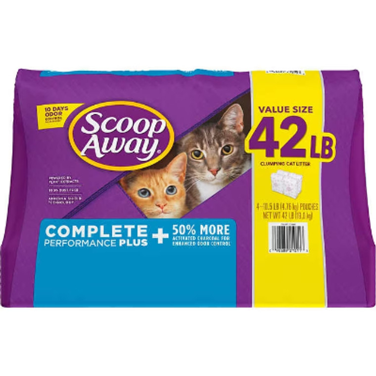 Scoop Away Complete Performance Plus, Clumping Cat Litter, Fresh Scent, 10.5 lbs, 4 ct