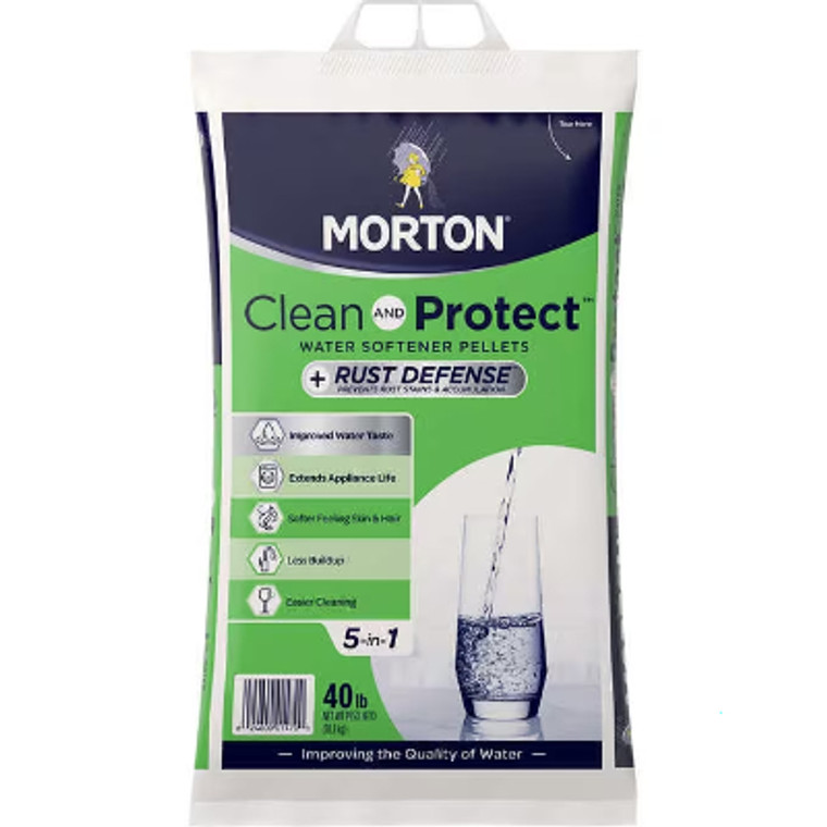 Morton Clean and Protect Water Softener Pellets, 40 lbs