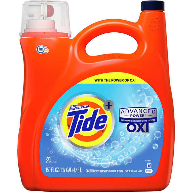 Tide Advanced Power HE Liquid Laundry Detergent, Original, 150 fl oz