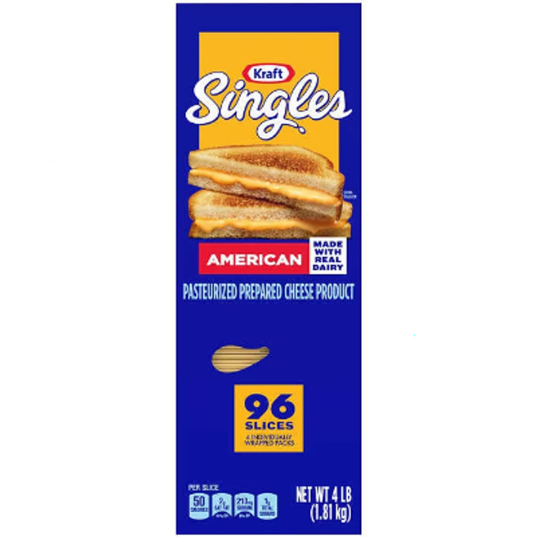 Kraft Singles American Cheese, 96 Slices, 4 lbs