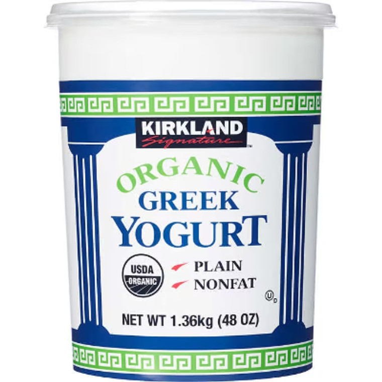 Kirkland Signature Organic Greek Nonfat Yogurt, Plain, 3 lbs