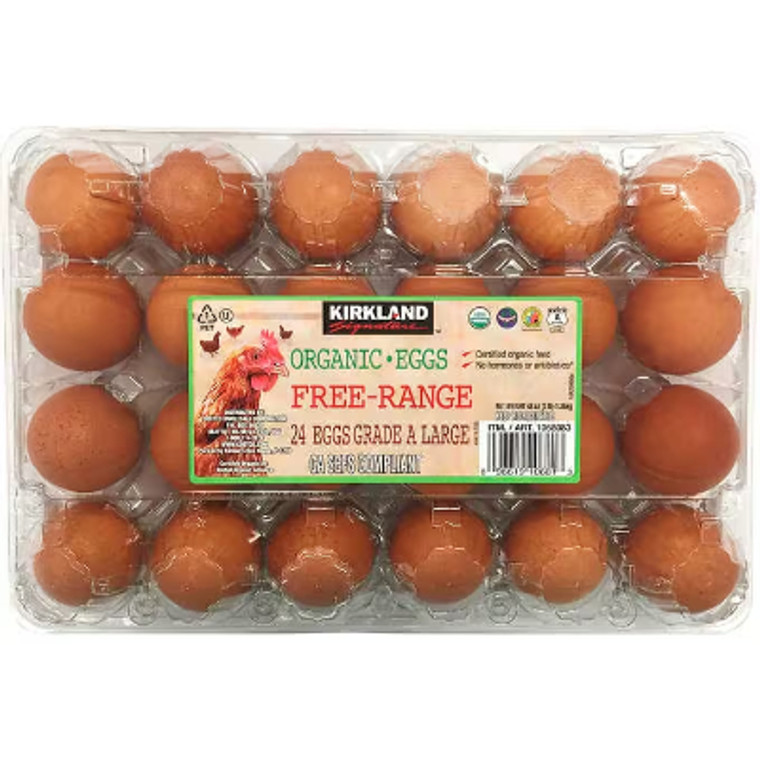 Kirkland Signature Organic Free Range Eggs, 2 Dozen