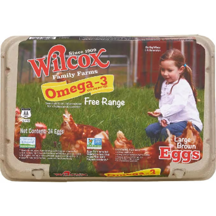 Wilcox Large Brown Eggs, Free Range, 24 ct