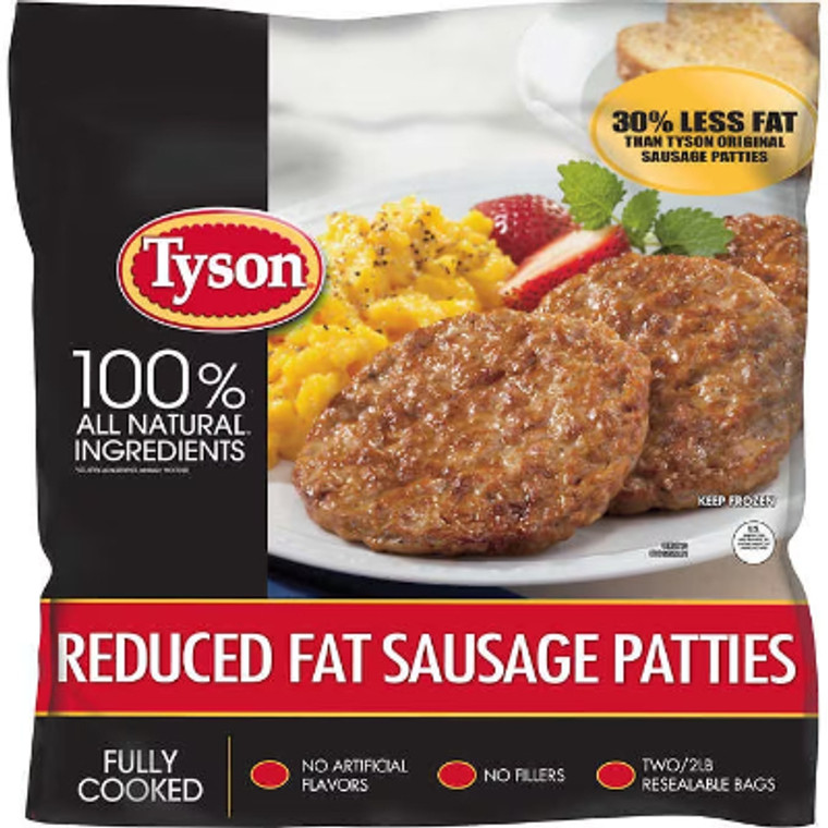 Tyson Pork Sausage Patties, Reduced Fat, 4 lbs