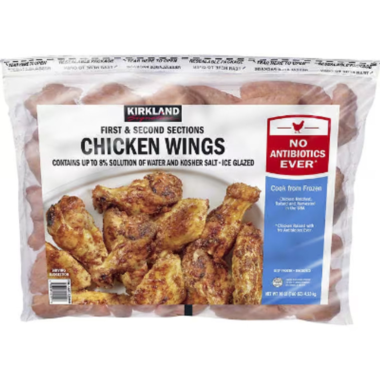 Kirkland Signature Chicken Wings, First and Second Sections, 10 lbs