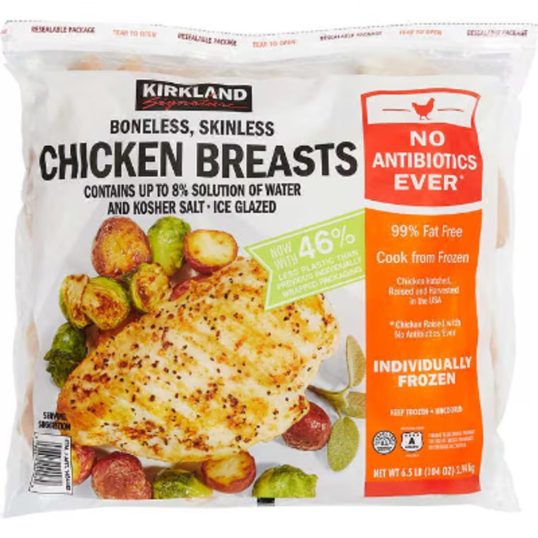 Kirkland Signature Chicken Breasts, Boneless Skinless, 6.5 lbs