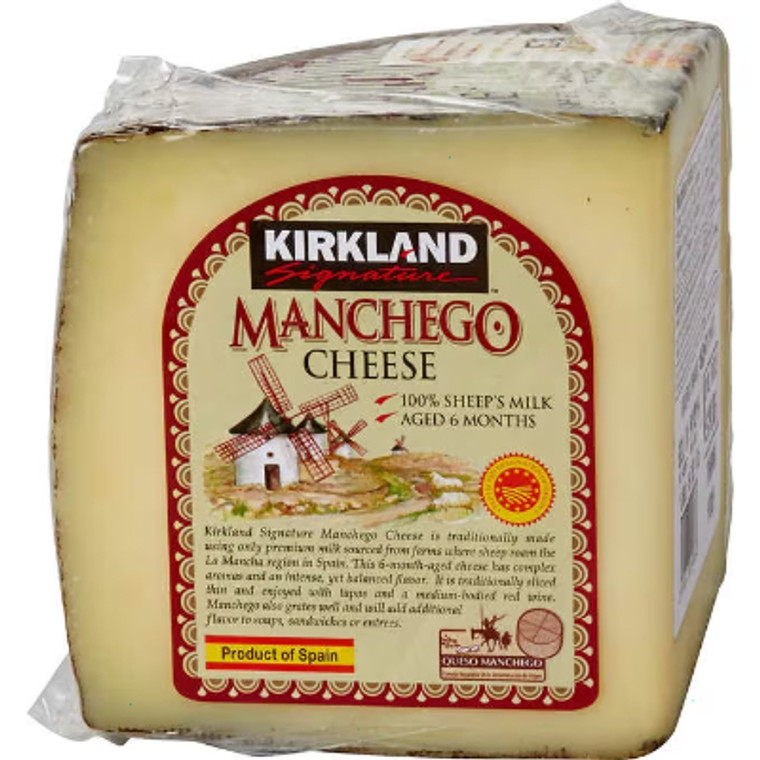 Kirkland Signature Manchego Cheese, 2 lb avg wt