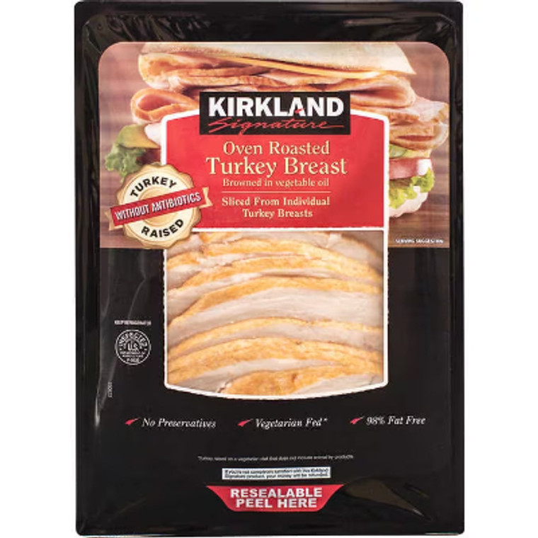 Kirkland Signature Turkey Breast, Oven Roasted, Sliced, 2 lb avg wt