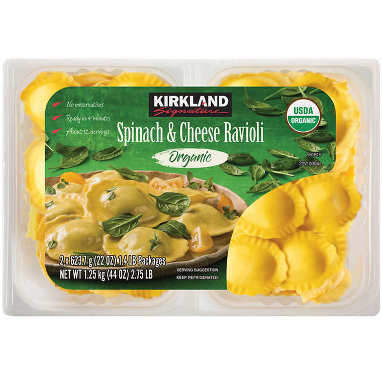 Kirkland Signature Spinach & Cheese Ravioli, 22 oz, 2 ct