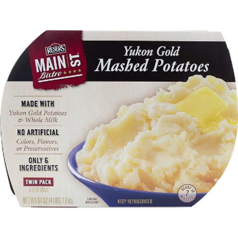 Main St. Bistro Yukon Gold Mashed Potatoes, 32 oz, 2 ct