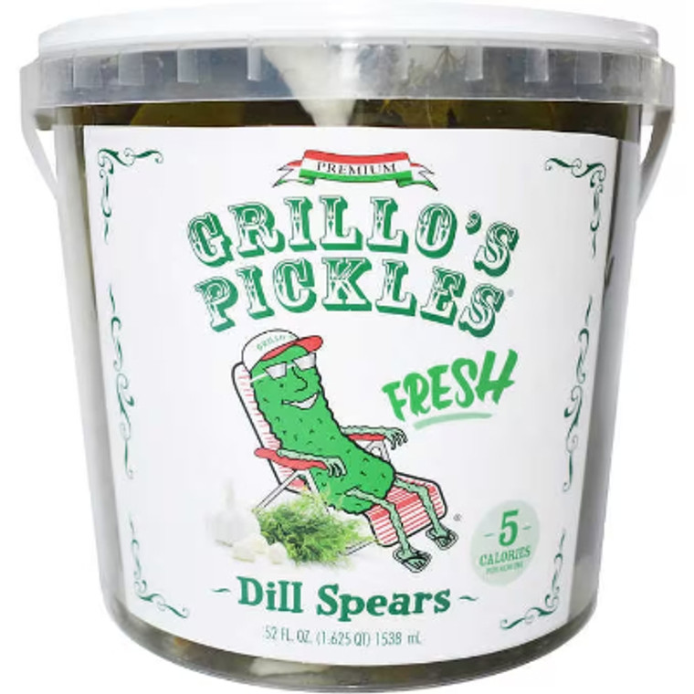 Grillo's Pickles Dill Spears, 52 fl oz