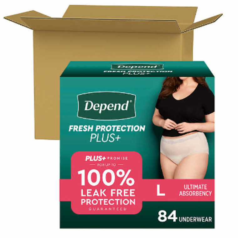 DEPEND ULTIMATE WOMENS LARGE UNDERWEAR 84 CT