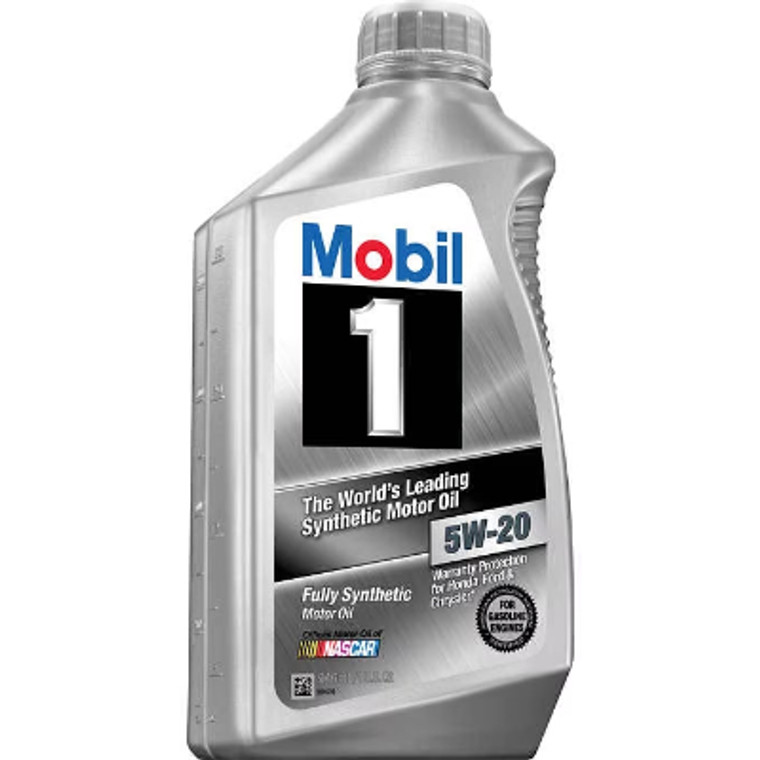 Mobil 1 Synthetic Motor Oil SAE 5W-20, 1 quart, 6 ct