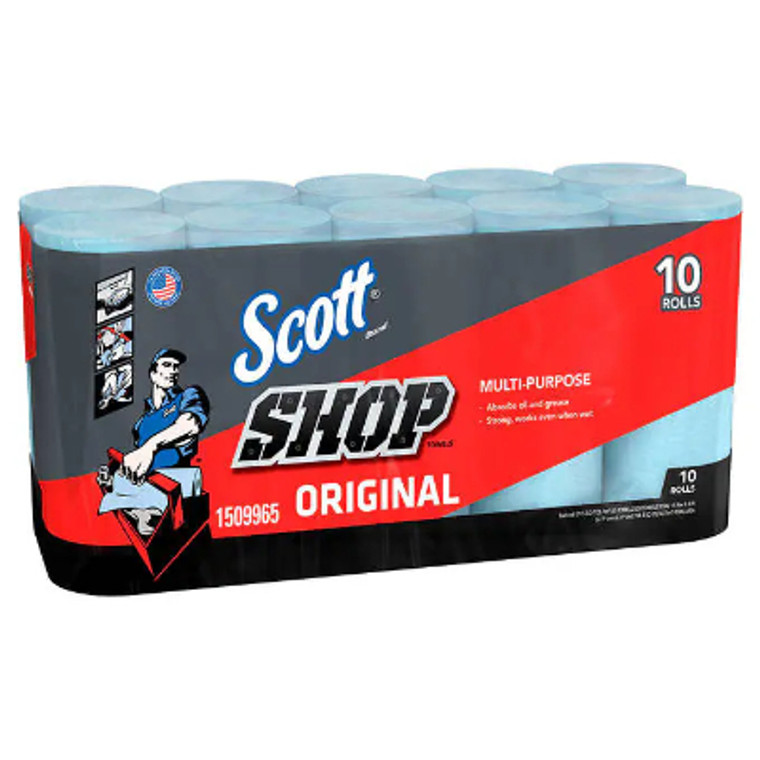 Scott Shop Towels, Original Multi-Purpose, Blue, 10-count