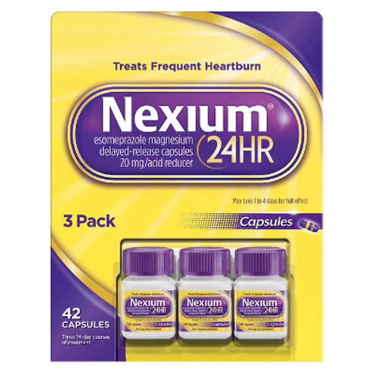Nexium 24HR Acid Reducer, 20 mg, 3 pk, 42 Capsules