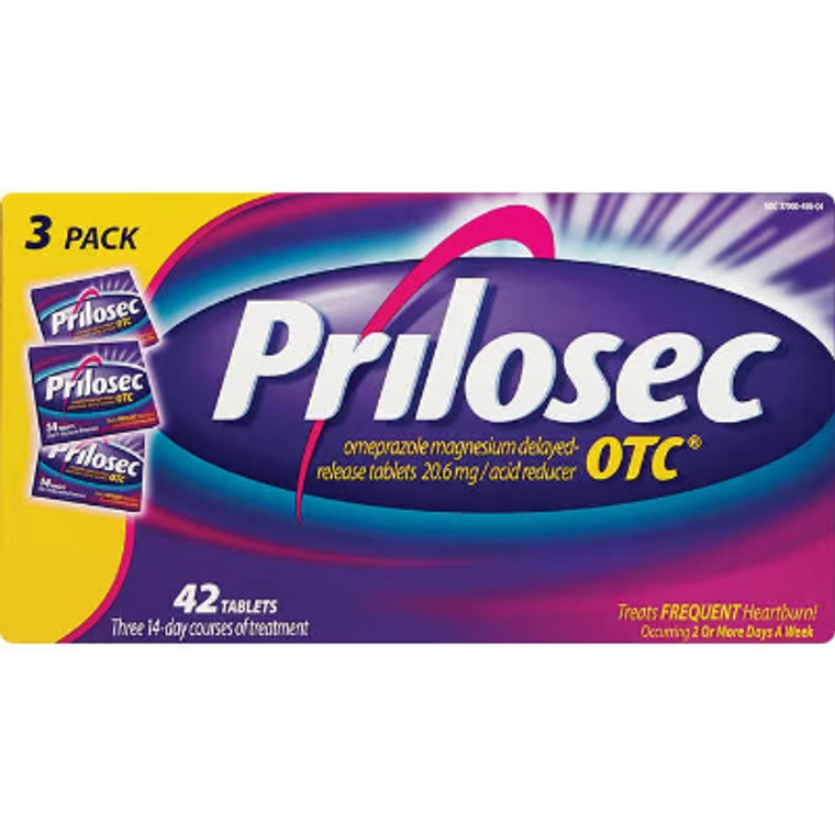 Prilosec OTC 20 mg Tablet, 14-Tablet Course, 3 ct