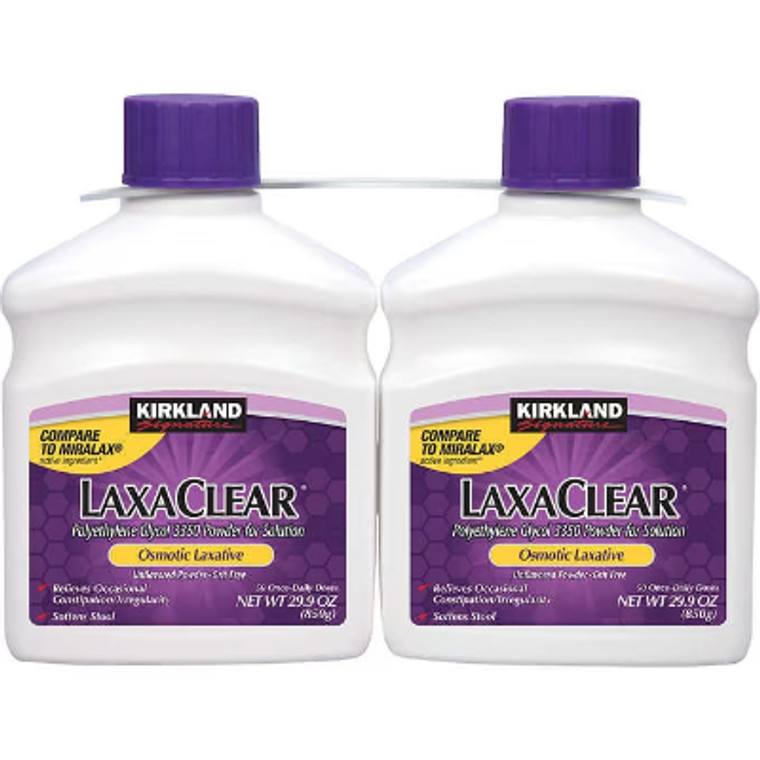 Kirkland Signature LaxaClear, 29.9 oz, 2 Bottles of 50 Doses