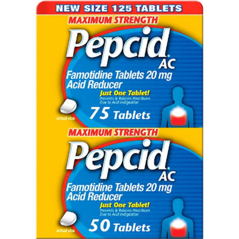 Pepcid AC Maximum Strength Acid Reducer, 20 mg, 125 Tablets