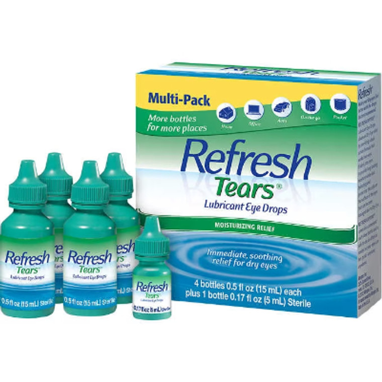 Refresh Tears Lubricant Eye Drops Multi-Pack, 65 ml