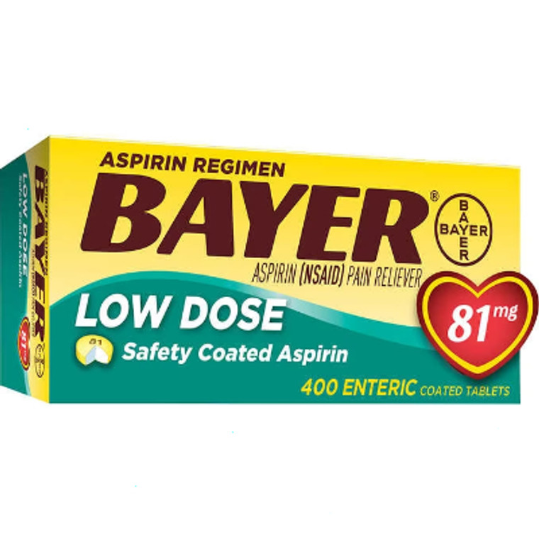 Bayer Aspirin Regimen Low Dose 81 mg, 400 Enteric Coated Tablets