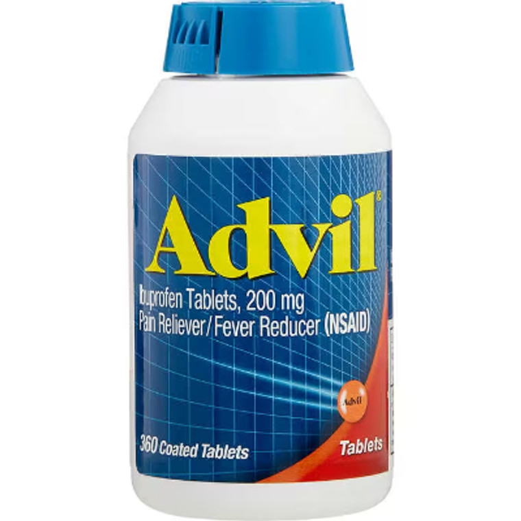 Advil Ibuprofen 200 mg, Pain Reliever and Fever Reducer, 360 Tablets